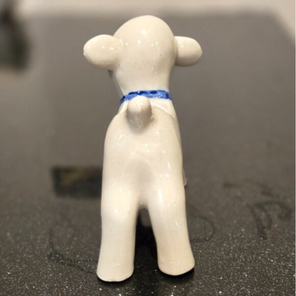 VTG Occupied Japan Lamb Calf mini planter toothpick holder Adorable ceramic - Picture 11 of 12